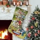 thumbnail image 1 of Digital Monster Tema: Calcetines de Navidad, fino lino blanco para colgar en escaleras y chimenea, decoración navideña para el hogar, regalo de Navidad. 45cm × 32cm, 1 of 5