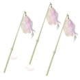 thumbnail image 3 of Juguete de plumas para gatos, juguete interactivo para gatos, caña de pescar para gatos, palo largo, gatito resistente maíz verde, 3 of 8