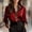Red, variant on Women Blouses Lapel Collared Long Sleeve Button Down Leopard Print Work Tops Basic Business Casual Shirts Trendy 2026
