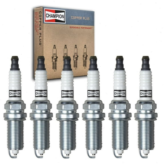6 pc Champion Copper Plus Spark Plugs compatible with Nissan Murano 3.5L V6 2003-2007