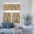 thumbnail image 6 of 3 Piece Kitchen Curtains and Valances Set Rustic Botanical Cafe Curtains 24 Inch Length Vintage Floral Wildflower Valance & Tier Curtain for Living Room Bedroom Small Window 54"x18"+27"x24"*2, 6 of 6