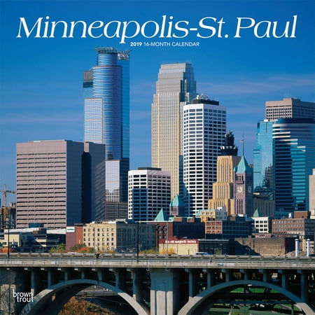 Minneapolis St. Paul 2019 12 x 12 Inch Monthly Square Wall Calendar, USA United States of America Minnesota Midwest