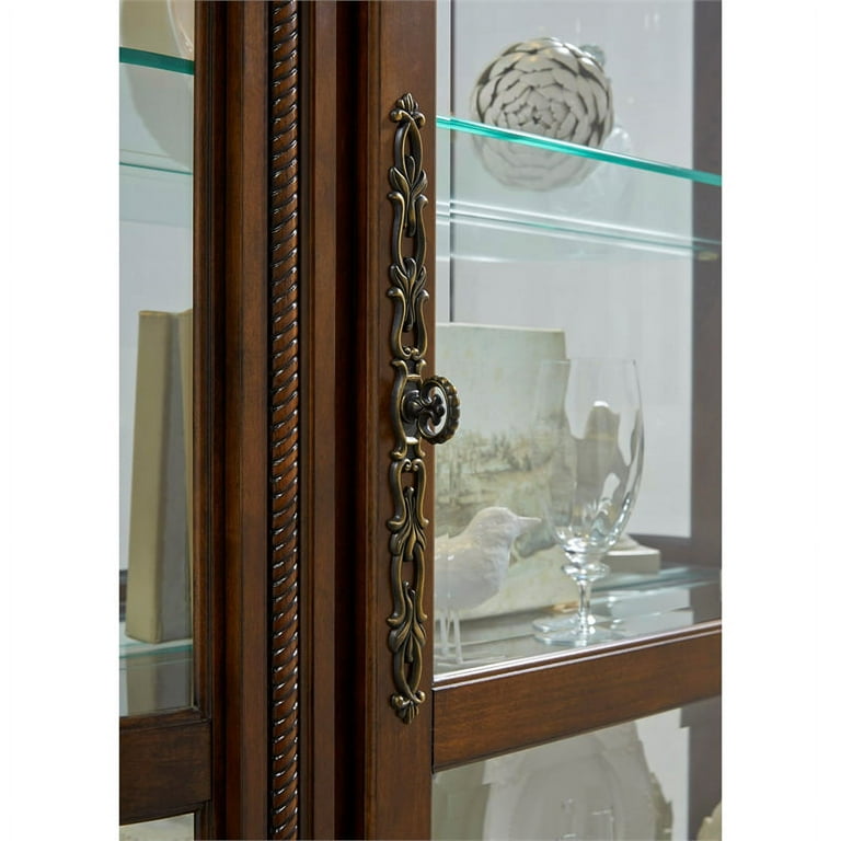 Pulaski curved sale end curio cabinet