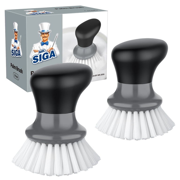Palm Dish Scrub Brush with Ergonomic Grip, 2-Pack photo 1