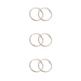 thumbnail image 1 of Pendientes de Aro Grande Qarigey de Oro Rosa para Mujer Círculo Liso, 1 of 6