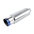 thumbnail image 2 of Silenciador de ,Silenciador de Punta de Resonador universal,Entrada de acero inoxidable de 2,5 pulgadas y salida de 4 pulgadas,Piezas pulidas espejo de la punta de, 2 of 8