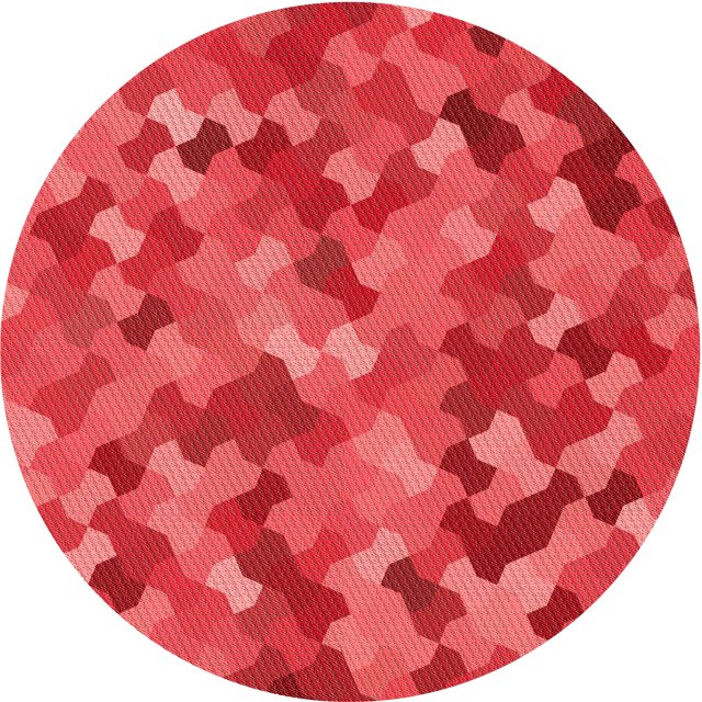 Ahgly Company Tapis Rond Lavable en Machine Intérieur Transitionnel Rouge, 4 Pieds Rond