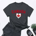 thumbnail image 4 of Wangmeiwg Womens Canada Day Shirts Canada Flag Graphic Tshirt Canadian Maple Leaf Short Sleeve Patriotic Tee Tops Apparel T Shirt, 4 of 5