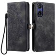 thumbnail image 1 of For Motorola Moto G85 5g/ S50 Neo 5g Case Skin Feel Totem Imprinted Wallet Leather Phone Cover, 1 of 5
