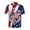 American Flag Pattern, variant on Comfortable Men's Short Sleeve Button Shirt for Beach Outdoor Activities, Galaxy Pattern Breathable Men's Short Sleeve Button Up Shirt Lightweight
