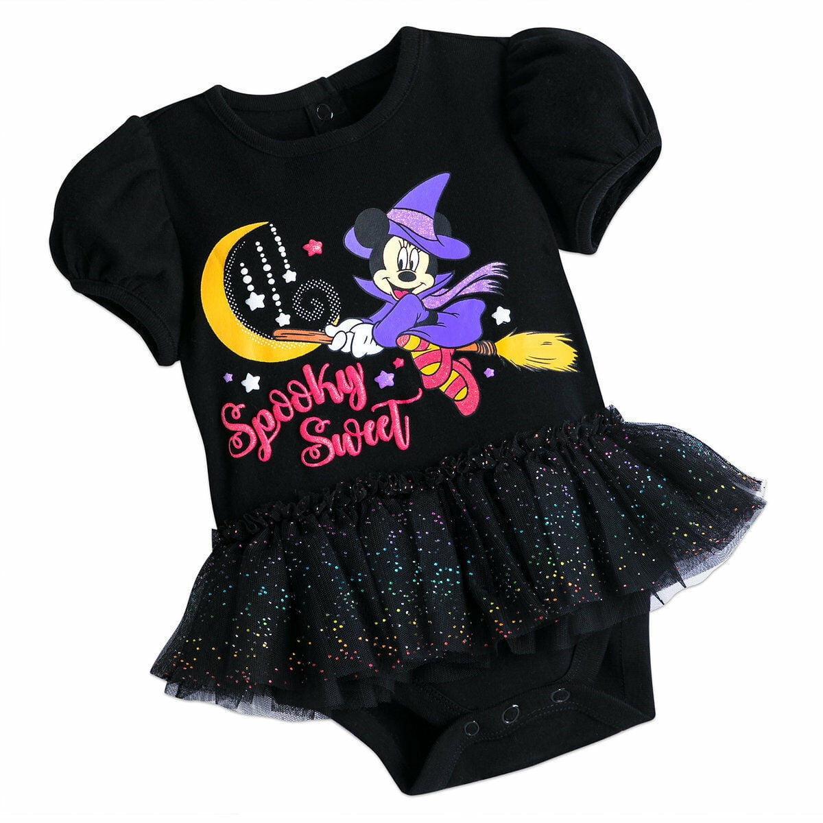 Minnie Mouse Halloween Spooky Sweet Witch Baby Bodysuit Size 6 9 Months -  Walmart.com