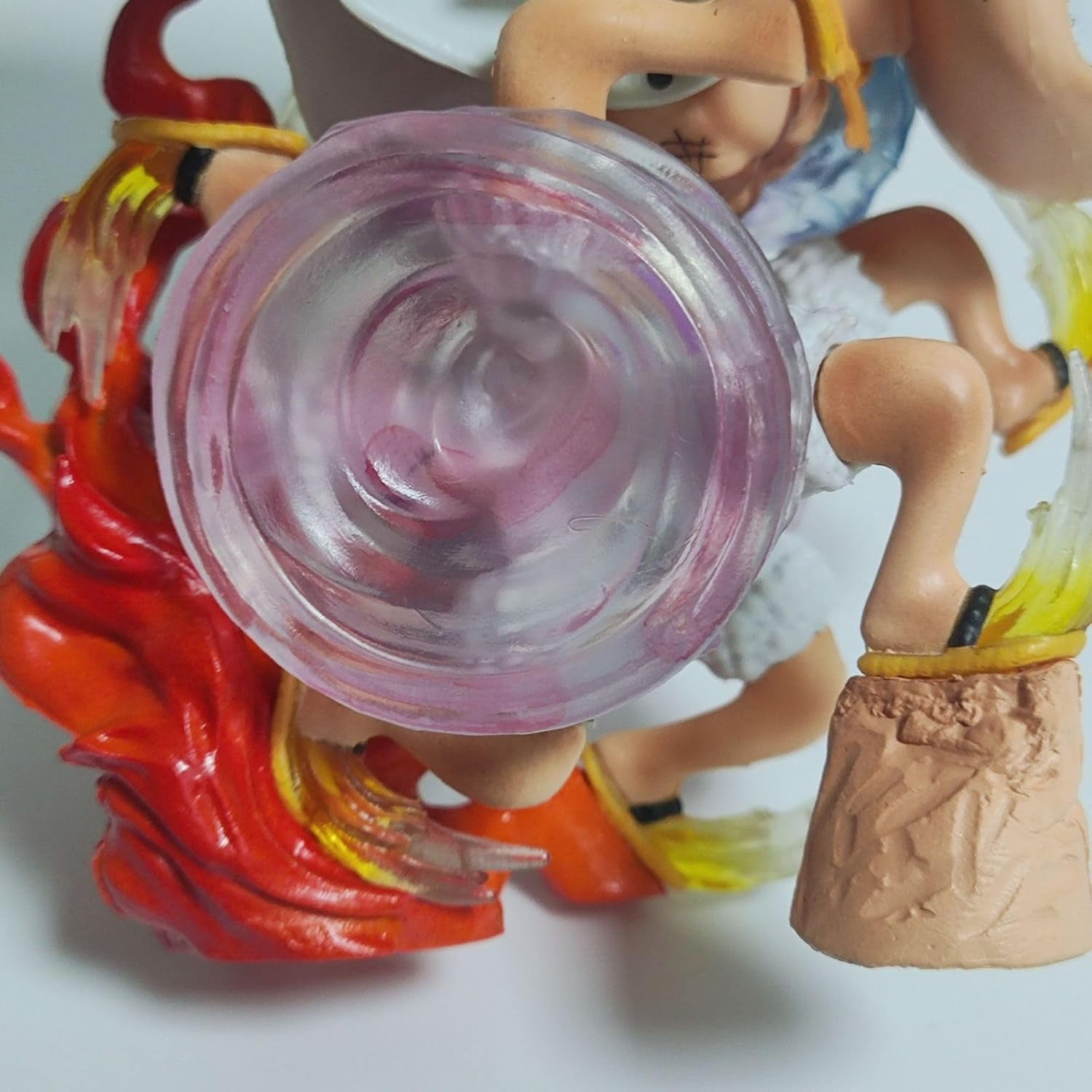 Newly Luffy Figure Q Version Big Head Fire Wheel Luffy Action Figures 15cm/5.9inch PVC Characters Collectible Handicrafts for Anime Fans Gifts