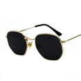 thumbnail image 2 of Mens Metal Frame Sunglasses UV400 Protection Literary Style Fashion Glasses with PC Lens, 2 of 9