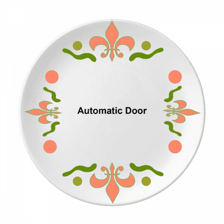 

Automatic聽Door Black Symbol Pattern Flower Ceramics Plate Tableware Dinner Dish