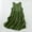Green, variant on Women's V-neck Skirt Front And Back Two Shoulder Strap Skirt Linen Sleeveless Dress