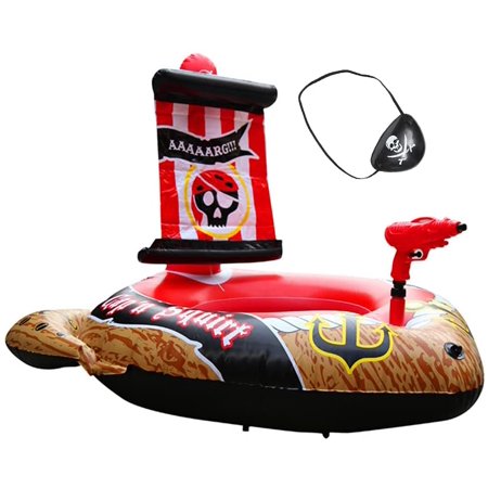 Pirate Boat IYEFENG with Squirt Water Gun Pirate Eye Patch Inflatable ...