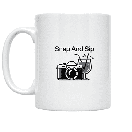 Snap And Sip Modern Photography Design - Photography Enthusiast - 11 oz Ceramic Coffee Mug