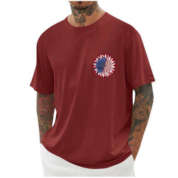 Tops para hombre, blusas y camisas de cuello redondo y manga corta para hombre, blusas casuales de cuello redondo con estampado de moda para hombre, blusas de cuello redondo y manga corta, camisas par