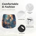 thumbnail image 4 of Balery Forest Lake White Horse Pantalones cortos deportivos para mujer con forro y dos bolsillos, elásticos, para entrenamiento, gimnasio, yoga-Small, 4 of 7