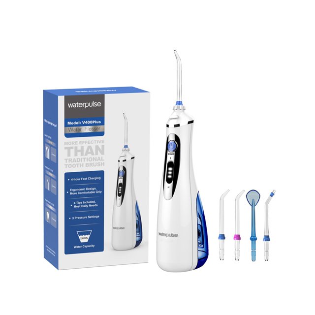 Irrigador dental Waterpulse v400plus portátil con depósito de 240 ml