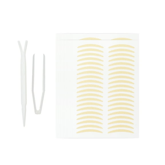 1 Set Double Eyelid Stickers 960 Pcs Invisible Eyelid Tape Eye Lift Tape with a Fork Tweezers Suitable for Single Eyelid