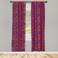 thumbnail image 3 of Ambesonne Abstract Curtains, Colorful Swirls Curls, Pair of 28"x63", Multicolor, 3 of 5