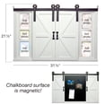 thumbnail image 2 of Excello Global Products Rustic Wood Chalkboard with Four 4x6 Hideaway Photos: Large Wall Mounted Magnetic Chalk Board, Perfect for Kitchen Dcor, Restaurant Menu, Bulletin Sign (White) - EGP-HD-0148B, 2 of 6