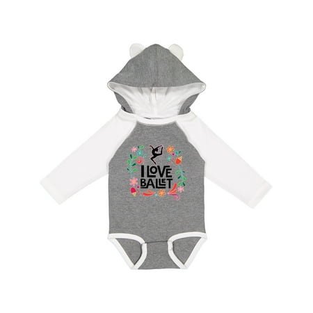 

Inktastic Ballerina Dancer I Love Ballet Gift Baby Girl Long Sleeve Bodysuit