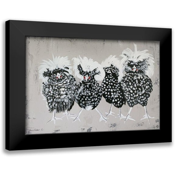 Redman, Suzi 14x11 Black Modern Framed Museum Art Print Titled - Polish Chickens