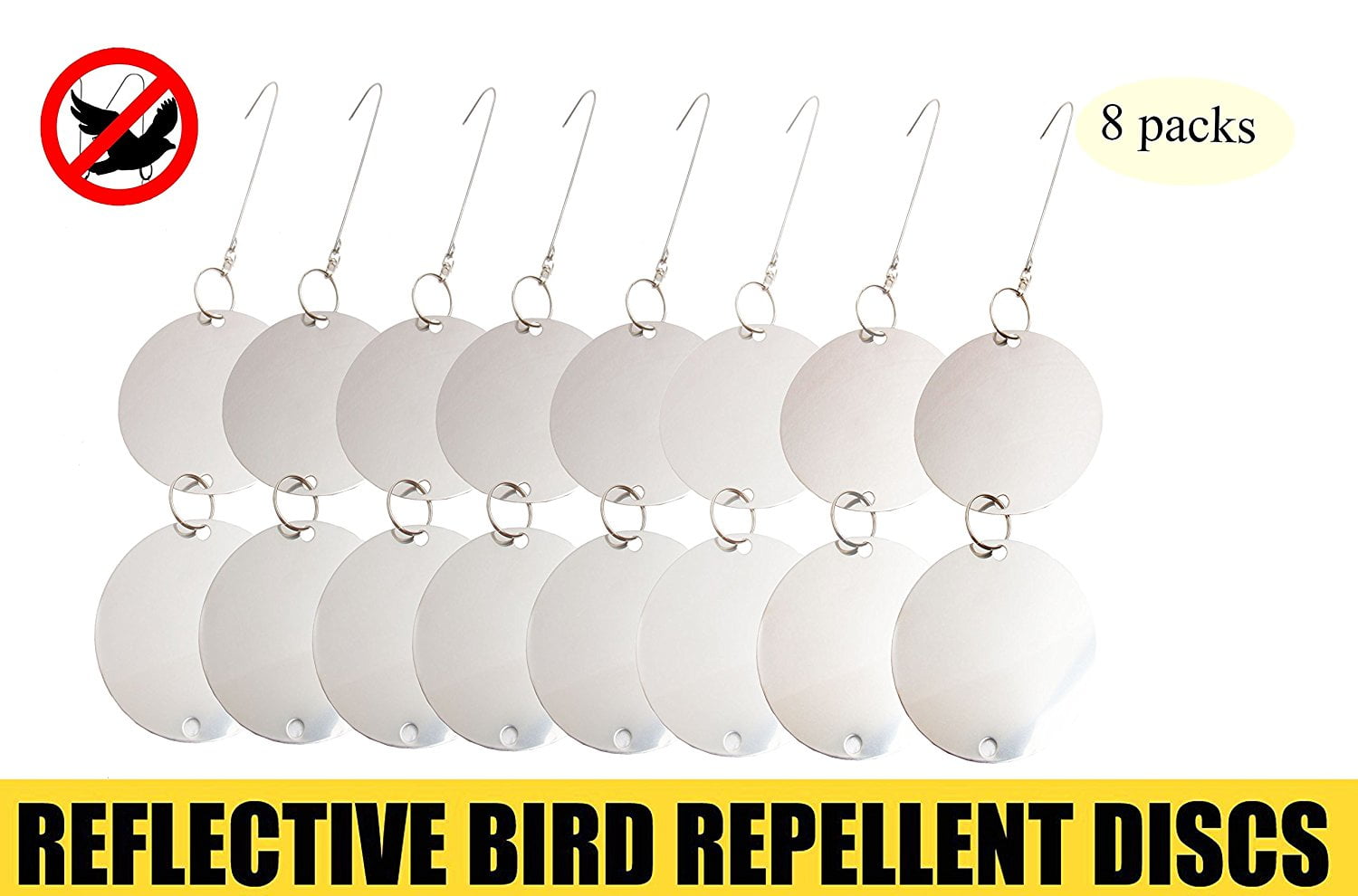 Bird Repellent and Deterrent Discs Set 16 Discs Set Reflective Repeller