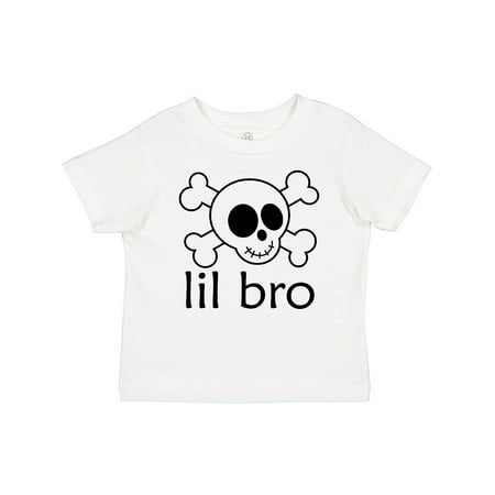 

Inktastic Little Bro Skull Gift Baby Boy T-Shirt