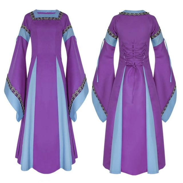 AWZXDE Robe Élégante à Manches Longues pour Parties et Banquets pour Halloween et Événements de Performance