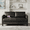 Black-2, variant on Coewske 57"W PU Leather Comfy Loveseat Sofa with USB 2 Seater Deep Love Seat Couches, Black
