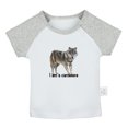 thumbnail image 1 of I am a Carnivore Funny T shirt For Baby, Newborn Babies Animal Wolf T-shirts, Infant Tops, 0-24M Kids Graphic Tees Clothing (Short Gray Raglan T-shirt, 0-6 Months), 1 of 4