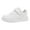 White, variant on Splozh Sneakers for Girls Casual Leather Children's Sports Shoes for Boys Girls Mesh Breathable Walking Shoes White,US 3