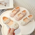 thumbnail image 3 of Girls' Princess Mary Jane Shoes, Soft Sole Leather, Lace Bow, Spring Autumn Dress Shoes, 3 of 5