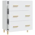 thumbnail image 3 of vidaXL Sideboard White 70x34x90 cm Engineered Wood, 3 of 5