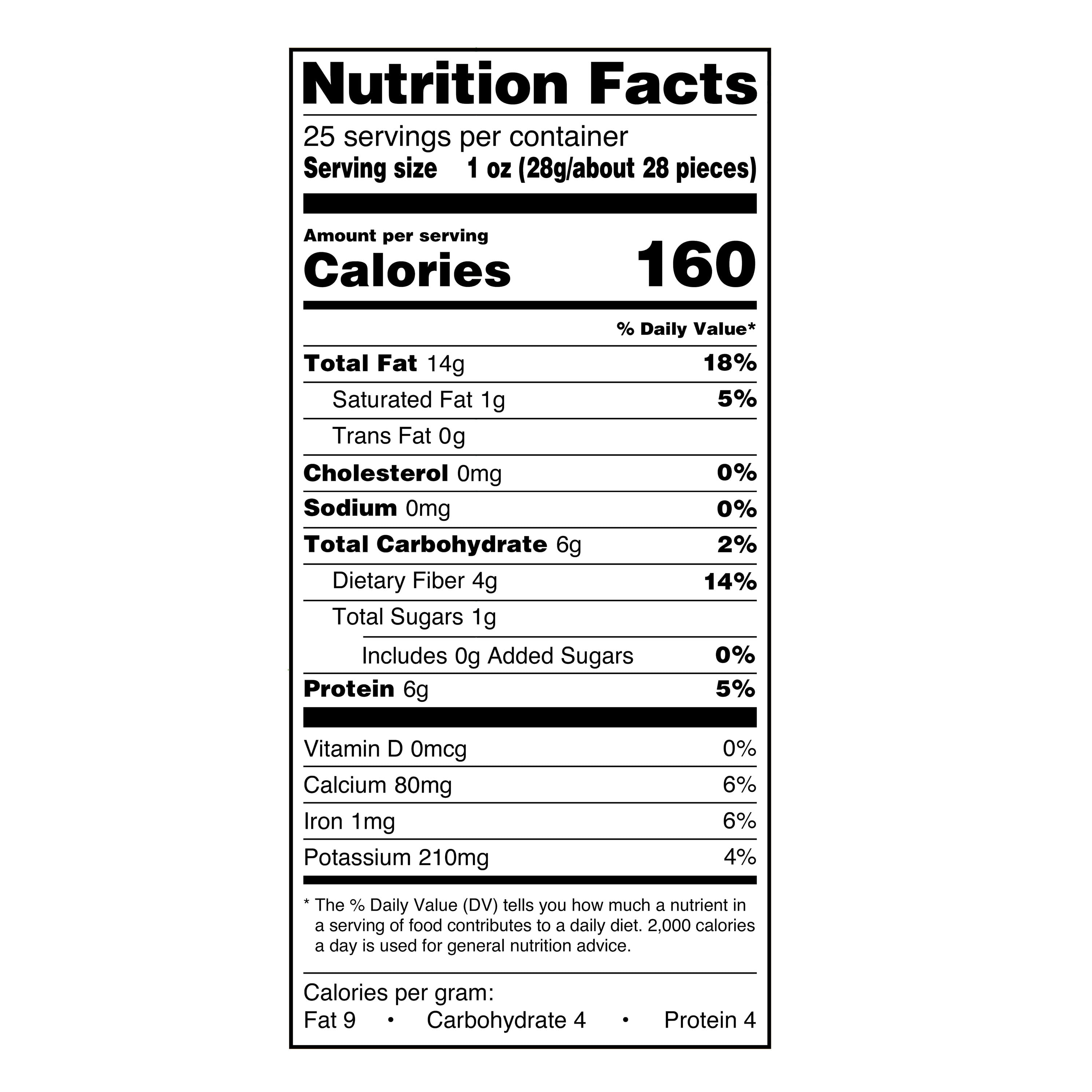 Great Value Natural Whole Almonds, 25 oz