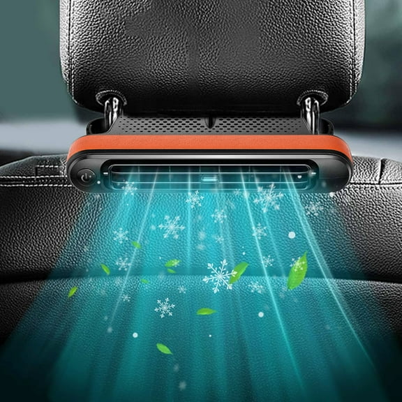 Wiher Car Seat Cooling Fan, USB Car Headrest Fan with Elastic Belt&3 Wind Speeds,Suitable for Car RV SUVs Trucks and Kids, Blows Out Cool Air (Brown)