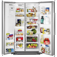thumbnail image 3 of Whirlpool WRS588FIHZ 28 Cu. Ft. Stainless Steel Side-by-Side Refrigerator, 3 of 7