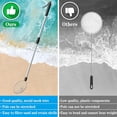 thumbnail image 4 of NOGIS 2 Pack Beach Scoop Shovel and Sifter Tool Sand Sifter Sea Glass Shell Shark Tooth Sifter Sand Scoop Shell Scooper for Beach Adjustable Long Handle Cat Litter Shovel (5.5 Inch), 4 of 7