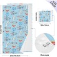 thumbnail image 2 of Coolnut Cartoon Space Pattern Bath Towels with 1 Washcloth, 27"x54" + 12"x12"100% Cotton Bathroom Towels Set, Ultra Absorbent and Super Soft Bath Towel for Hotel, Home, 2 of 6
