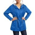 thumbnail image 2 of KDFJPTH Womens Rain Jacket With Hood Lightweight Long Sleeve Windbreaker Zip Up Drawstring Raincoat With Pockets Womens Coat Women's Pullover Windbreaker, 2 of 6