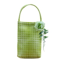 hulanddfd Valentine's Day Tote Bag - 4.33x10.24 in Green Flower Bouquet Handbag Flower Arrangement Box for Party Decor and Daily Use Gifts for Women
