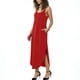 thumbnail image 5 of Vestido Corto para Mujeres Verano Color Sólido Cuello en V con Bolsillo, Manga Corta Vestido de Primavera Casual para Uso Diario, 5 of 7