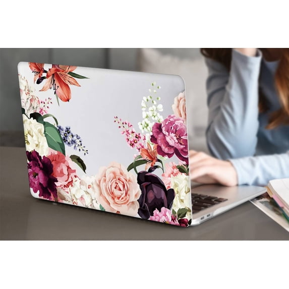 KSK KAISHEK Plastic Hard Shell Case Cover Only Compatible 2018 - 2022 Release MacBook Air 13 inchs Touch ID Model: A2337 m1 A2179 A1932 Flowers 113