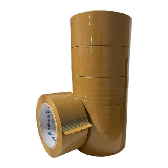 supplyhut 6 Rolls Brown Shipping Packaging Box Packing Sealing Tape 1.6 mil 2" x 110 Yard 330FT