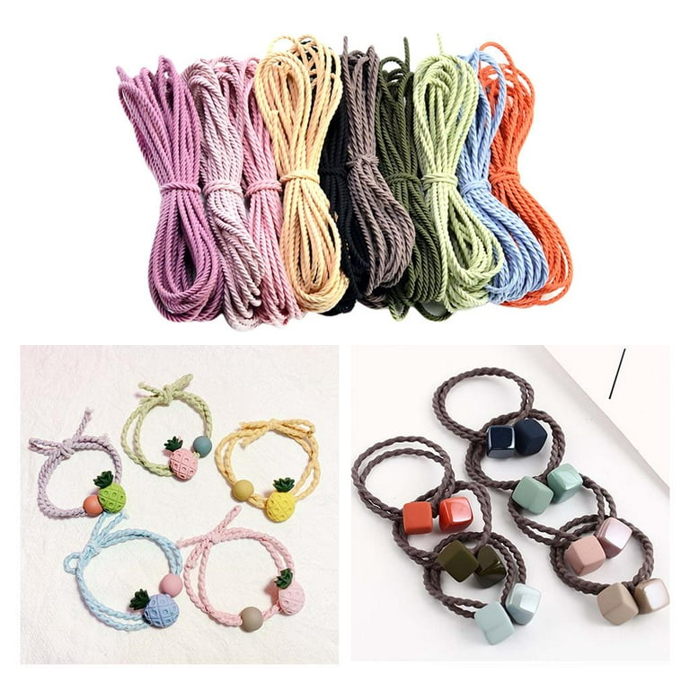 5m/Lot 2-3.5mm Nylon Elastic Band Cord String Stretch Rope Rubber Band for  DIY Hairband Bracelet Hair Accessories Jewelry Making