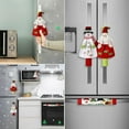 thumbnail image 5 of Seyotauo Christmas Decorations Indoor 3 Pack Christmas Refrigerator Fridge Door Handle Covers, Santa Snowman Christmas Kitchen Decor Appliance Handle Cover Xmas Holiday Decor, 5 of 6