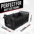 thumbnail image 3 of Fortem Car Trunk Organizer, Foldable Cover, Waterproof Non Slip Bottom, Straps, Cargo Storage (2 Compartments, Black), 3 of 6